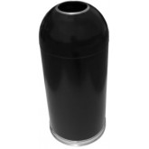 WITT Metal Open Top Dome Indoor Trash Receptacle - 20 gallon, Black